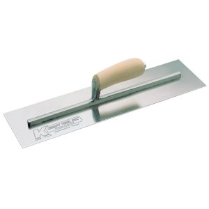Kraft Tool Co 14 In. x 4 In. Carbon Steel Cement Trowel with Wood Handle